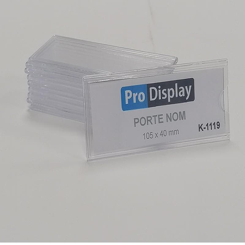 Pro Display K-1119, Porte Nom 105 x 40 mm Transparent