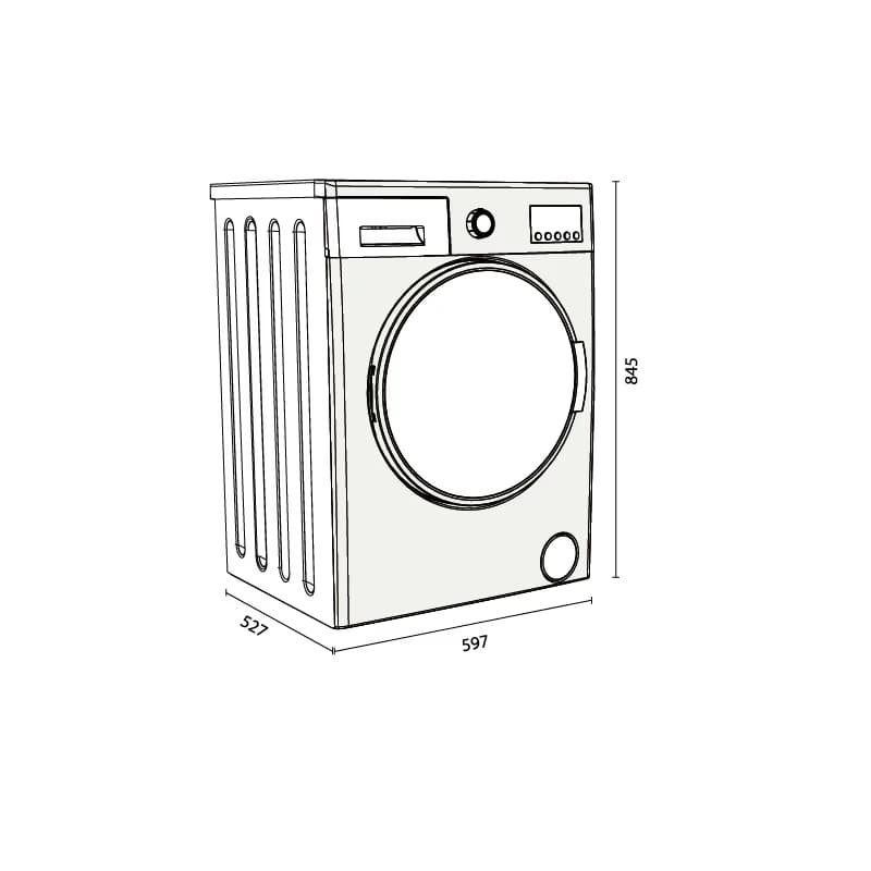 Machine à Laver Frontale Focus F.1208S 8 Kg Silver