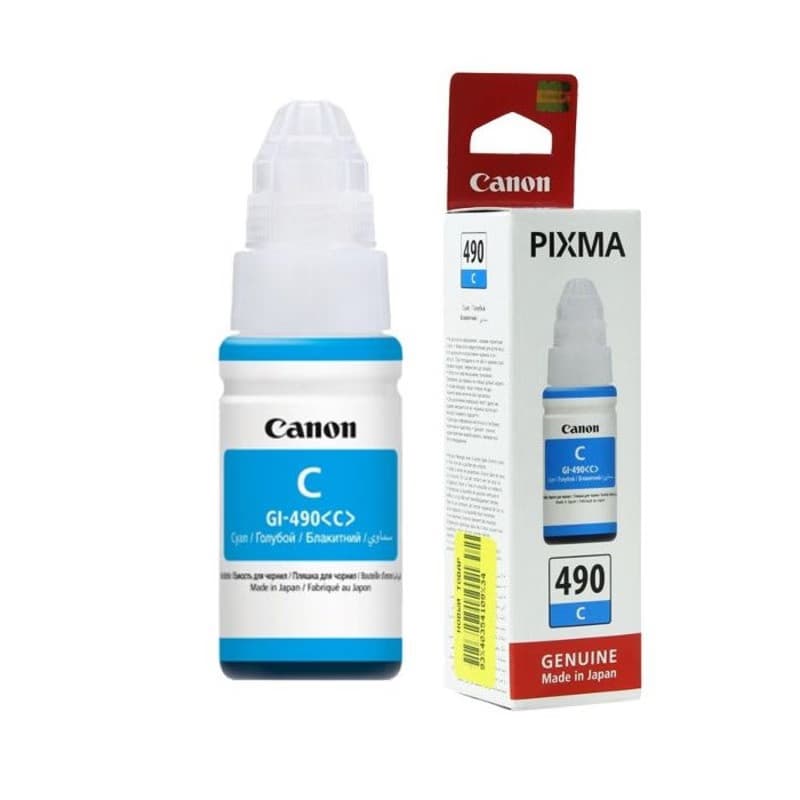 Bouteille d'encre Canon GI-490C pour G1411 2411 3411 Cyan 70ml