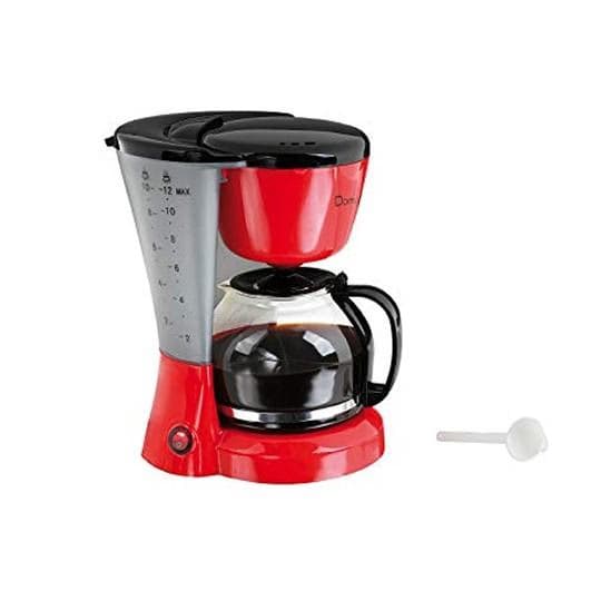 Cafetière électrique Domoclip DOM163RN filtre à capacité 12 tasses de 800 Watts