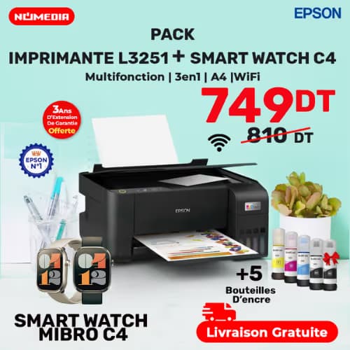 Pack imprimante Epson L3251 + SMARTWATCH Mibro C4