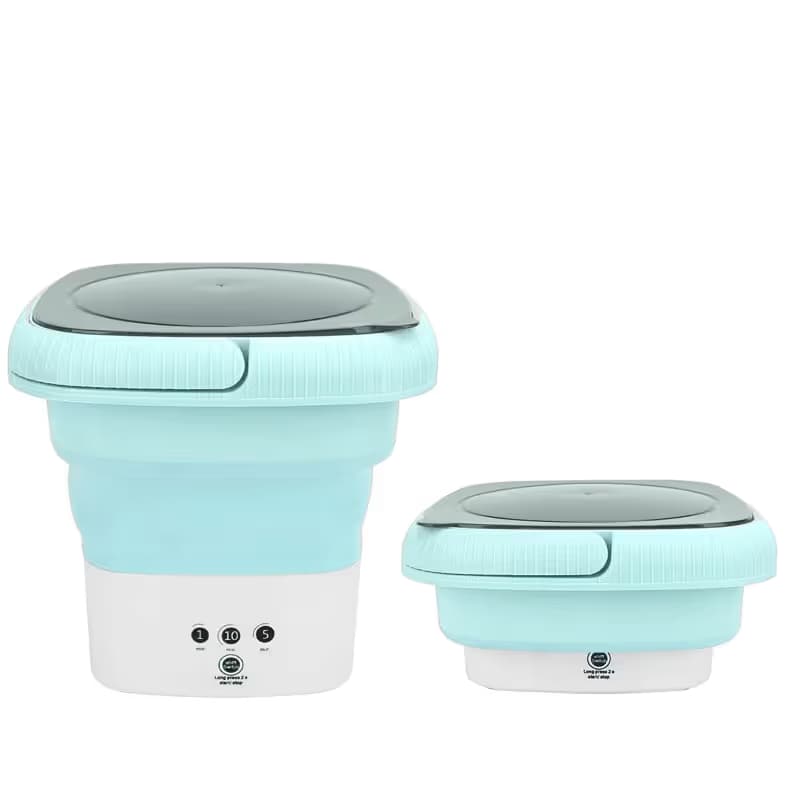 Mini Machine à Laver Semi Automatique Pliante 3.5 Litres - Vert
