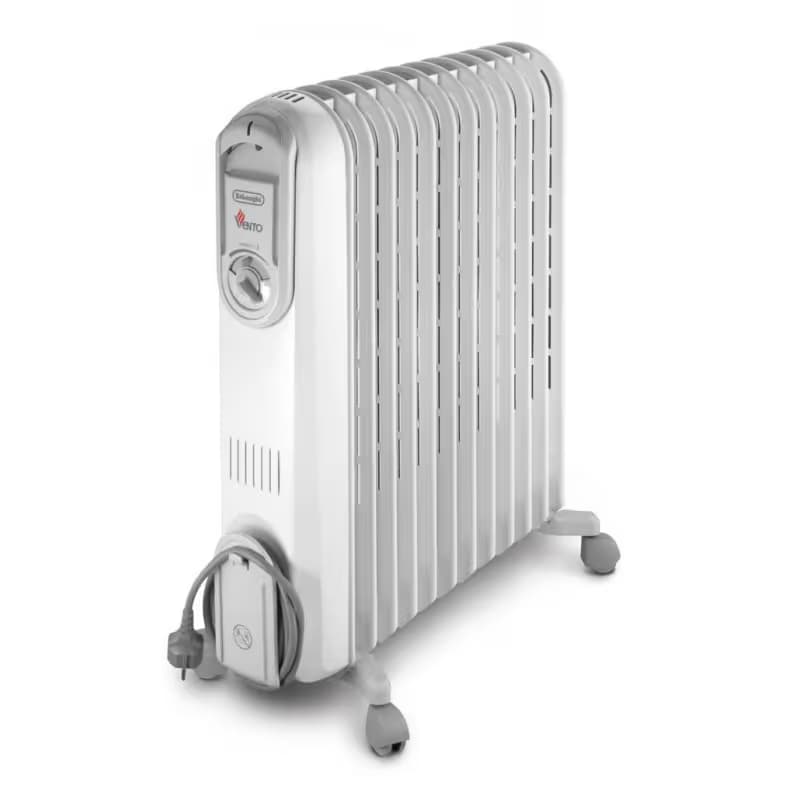 Radiateur Bain d'Huile DELONGHI V551225 2500W - 12 Éléments Blanc