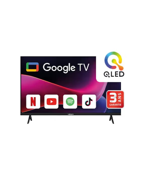 TV VEGA 75″ QLED UHD 4K SMART GOOGLE TV avec RÉCEPTEUR INTÉGRÉ - F75F1QBG